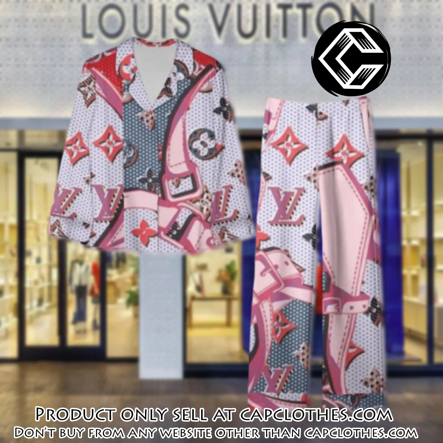 Trending luxury lv satin pajama set pjs1092 cc1726319